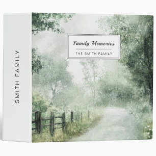 Misty Country Road Forest Path Landscape (1) 3 Ring Binder