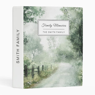 Misty Country Road Forest Path Landscape (1) Mini Binder