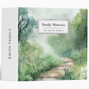 Misty Country Road Forest Path Landscape (2) 3 Ring Binder