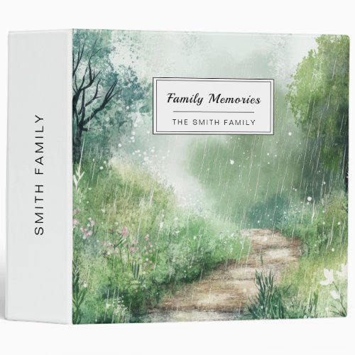 Misty Country Road Forest Path Landscape (2) 3 Ring Binder