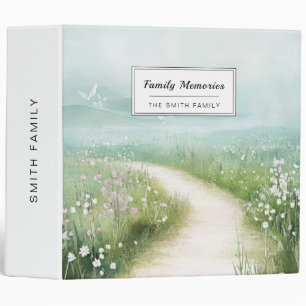 Misty Country Road Forest Path Landscape (3) 3 Ring Binder