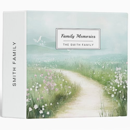 Misty Country Road Forest Path Landscape (3) 3 Ring Binder