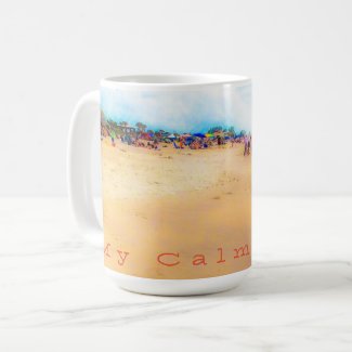 Misty Day at the Beach Coffee Mug