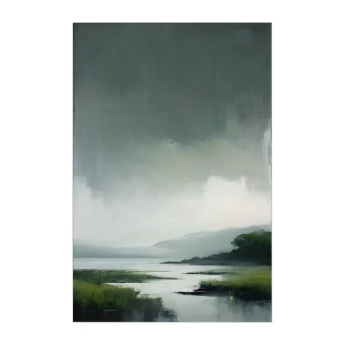 Misty Day on the Marsh Acrylic Print