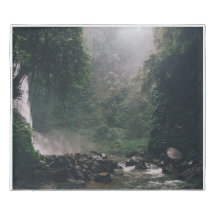 Misty Dense Forest Nature Landscape Duvet Cover 