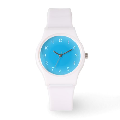 Misty Edges Blue Frosted Design Soft Colors Watch