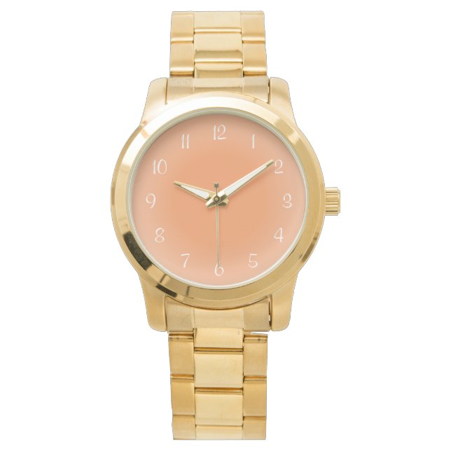 Misty Edges Orange Frosted Design Soft Colors Watch (Front)