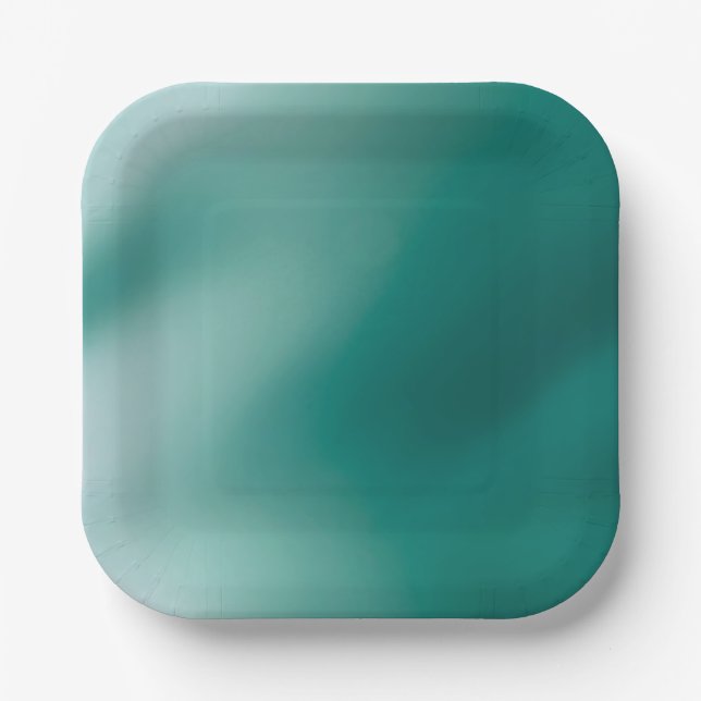 Misty Emerald Paper Plate (Front)