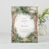 Misty Enchanted Forest Gold Frame Wedding (Standing Front)