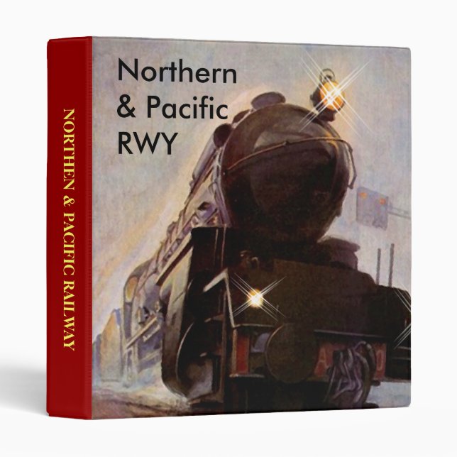 MISTY EVENING TRAIN RAILWAY NOTEBOOK BINDER (Front/Spine)