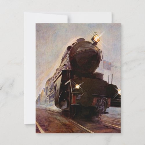 Misty Evening Train Sta Any occasion Invitations