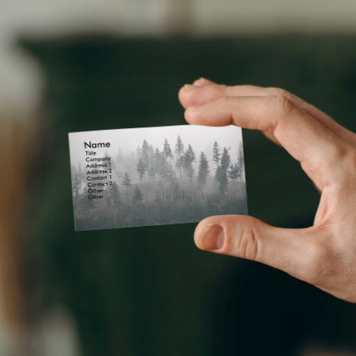 Customizable Misty Forest Business Card