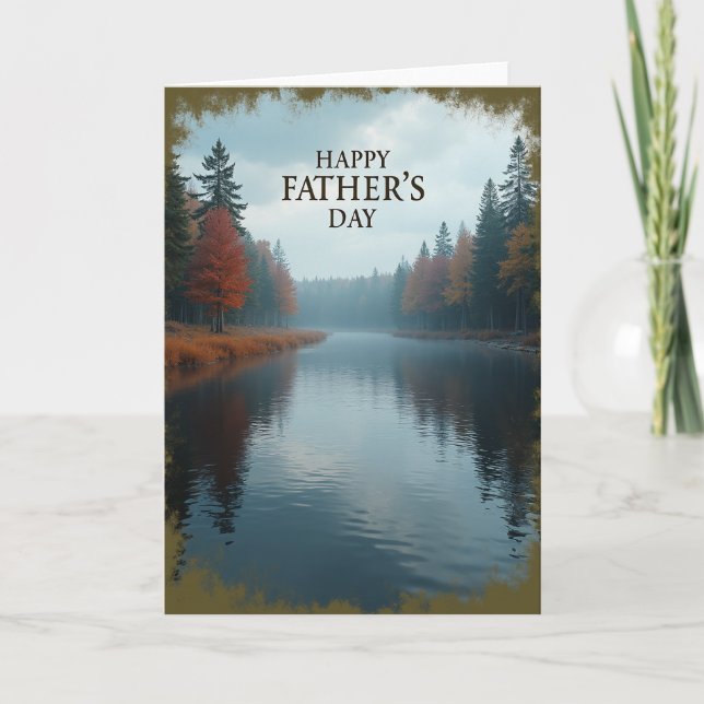 Misty Fathers Day Forest Card (Front)