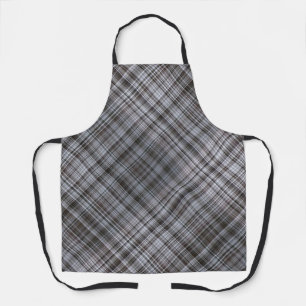 Misty February Blue and Gray Plaid Apron