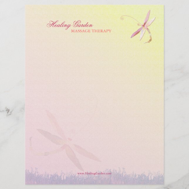 Misty Field Dragonfly  Business Letterhead (Front)