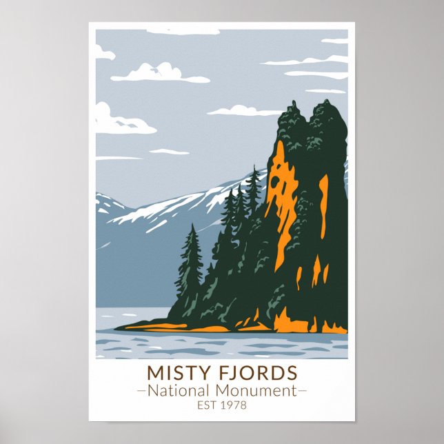 Misty Fjords National Monument New Eddystone Poster (Front)
