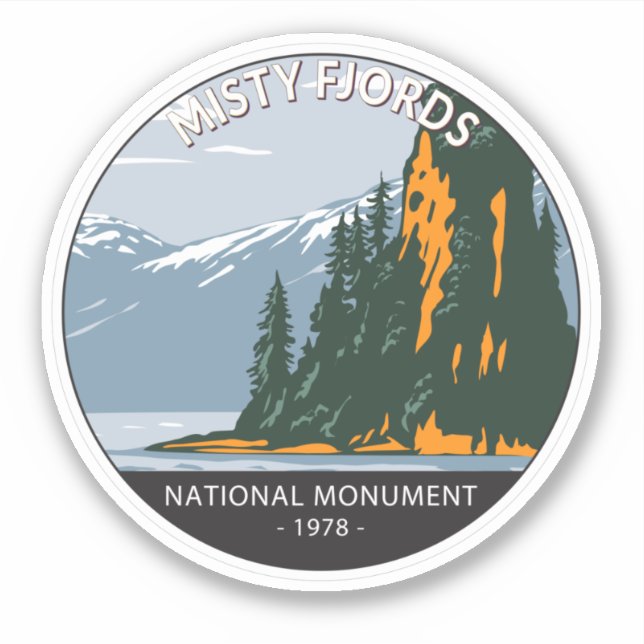 Misty Fjords National Monument New Eddystone Sticker (Front)