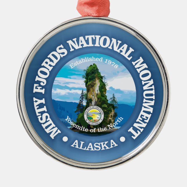 Misty Fjords (NM) Metal Ornament (Front)