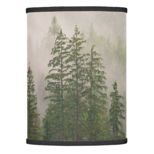 Misty Foggy Forest Trees Lamp Shade
