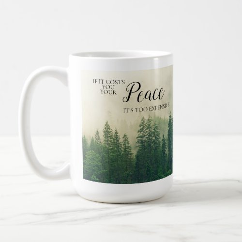 Misty Foggy Mountains Forest Peace Coffee Mug