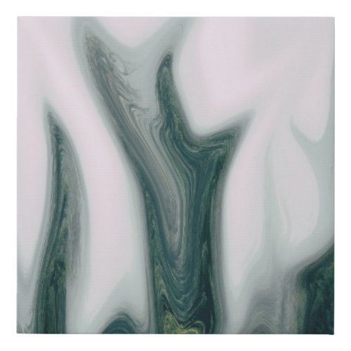 Misty Forest Abstract Design Faux Canvas Print