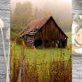 Misty Forest and Flowers Surround a Weathered Barn Tissue Paper