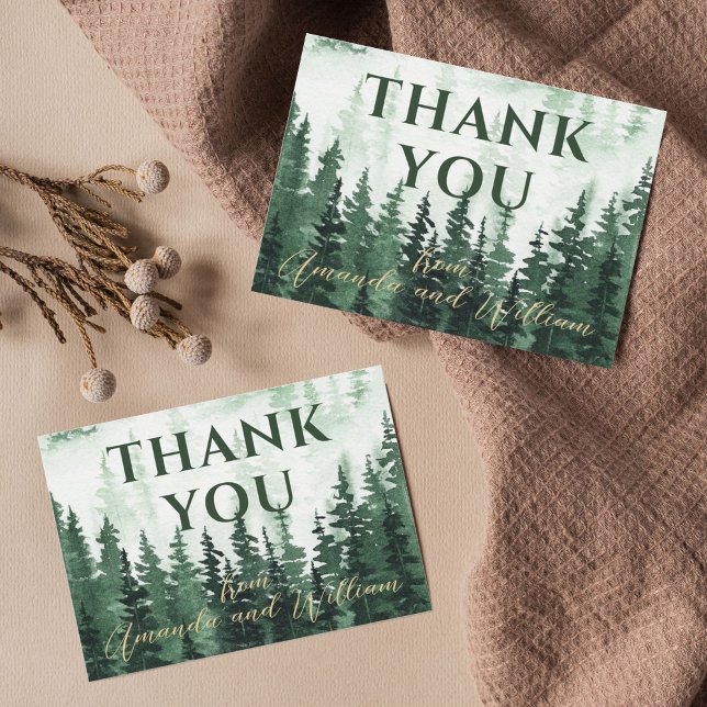 Misty Forest Baby Shower Thank You Card (Creator Uploaded)