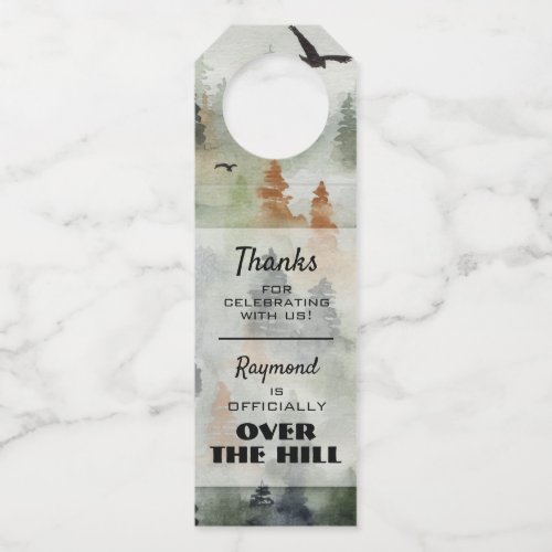 Misty Forest Birthday Favors Bottle Hanger Tags