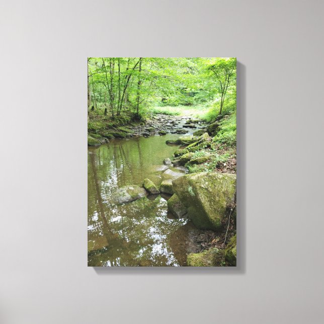 Misty Forest Canvas Wall Art | Serene Nature (Front)
