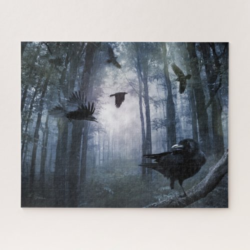 Misty Forest Crows 500 Puzzle
