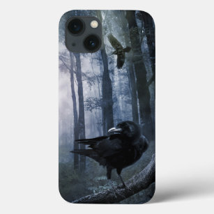 Misty Forest Crows iPhone 13 Case