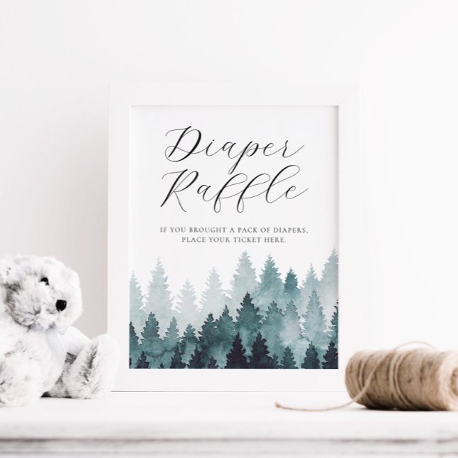 Misty Forest Diaper Raffle Sign (Creator Uploaded)