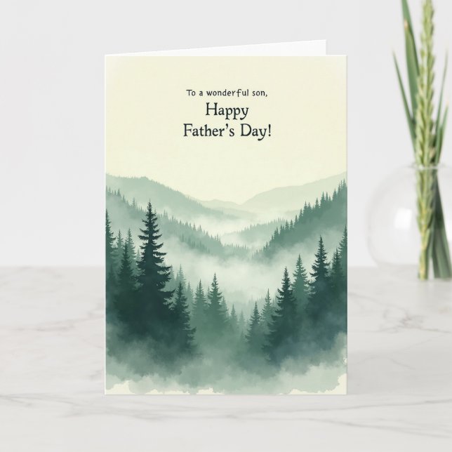 Misty Forest Fathers Day Card (Front)