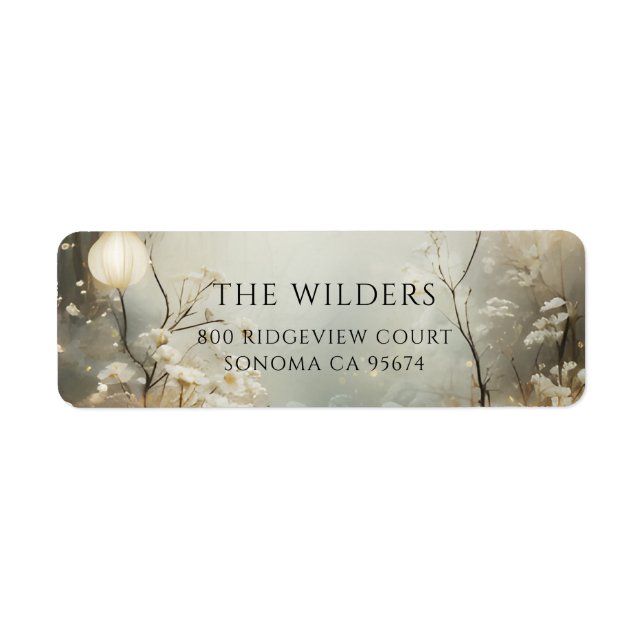 Misty Forest Light Return Address Label (Front)