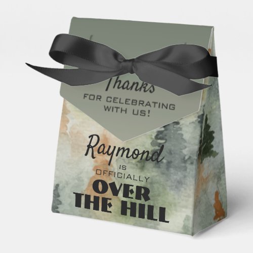 Misty Forest Masculine Birthday Party Favor Box