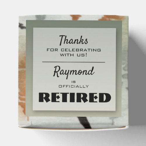 Misty Forest Masculine Retirement Party Favor Box