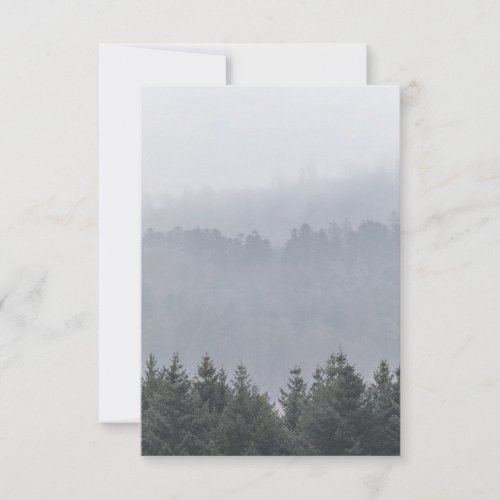 Misty Forest Nature Photo Card