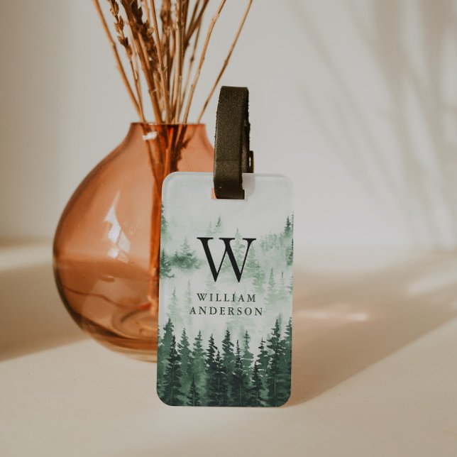 Misty Forest Personalized Luggage Tag (Creator Uploaded)