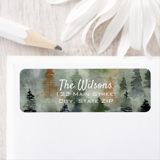 Misty Forest Return Address Labels (Insitu)