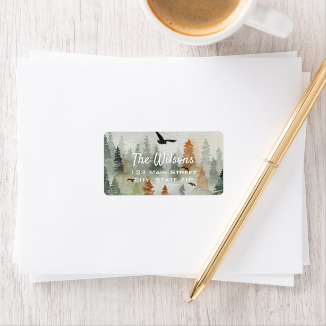 Misty Forest Return Address Labels (Insitu)