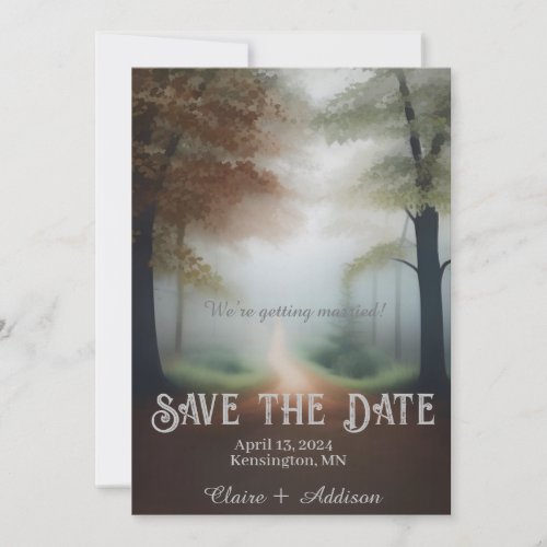 Misty Forest Save The Date