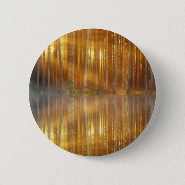 Misty Forest Scene Button (Front)
