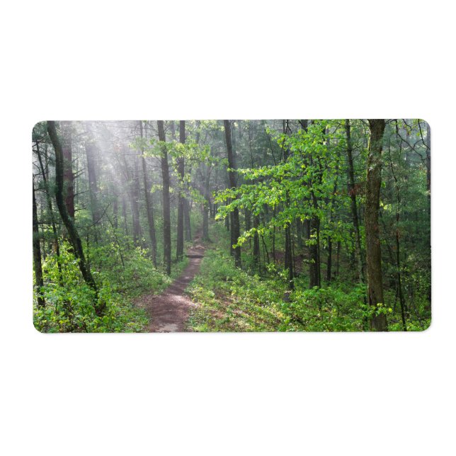 Misty Forest Trail at Castle Mound Label (Front)