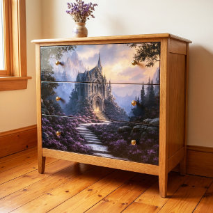 Misty Gothic Dark Ethereal Cathedral Decoupage Tissue Paper