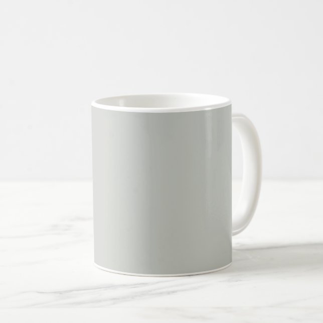 Misty Gray Green Solid Color Coffee Mug (Front Right)