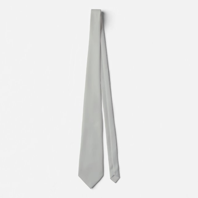 Misty Gray Green Solid Color Neck Tie (Front)