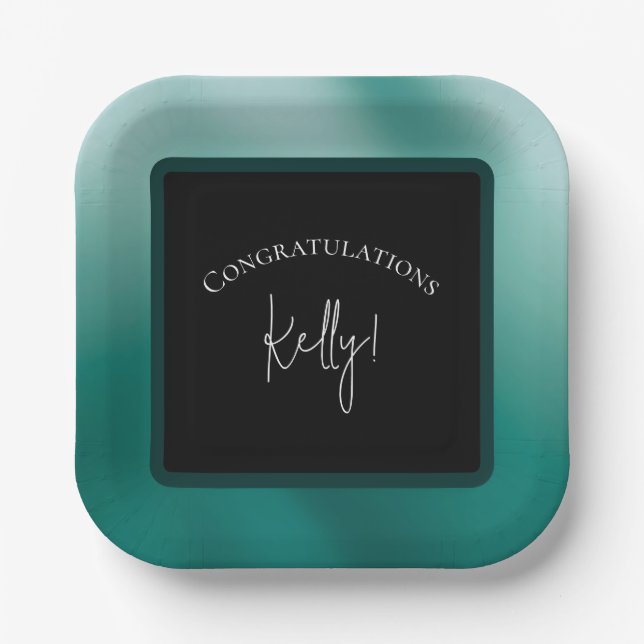 Misty Green Paper Plate (Front)