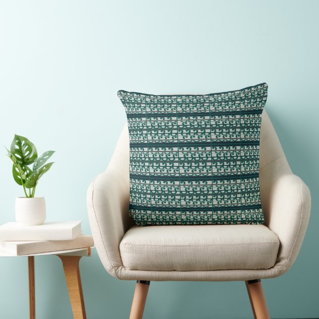 Misty Greens Throw Pillow (Chair)