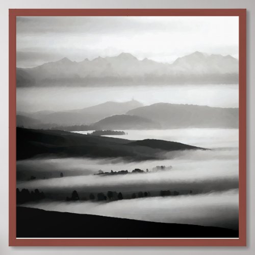 Misty Hills Horizon Framed Art