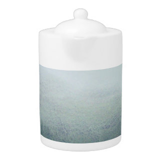 Misty Himalayan Mountain , Watercolor Painting Teapot